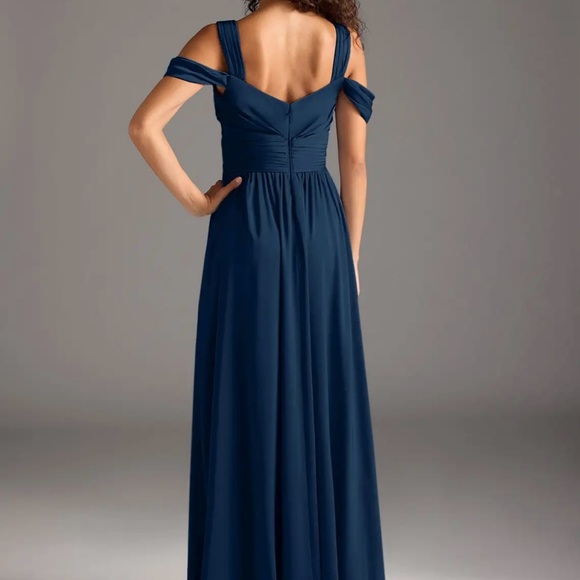 New Azazie “Lianne” Dark Navy Bridesmaids Dress - Picture 4 of 12